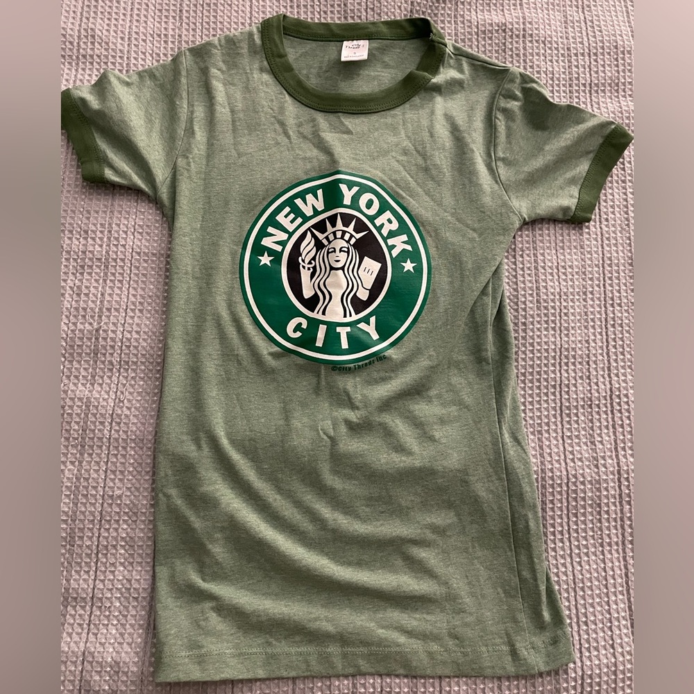 New York City Starbucks design graphic T-shirt. Women’s size Small.
